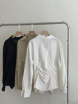 Laia Ruched Shirt / 设计感抽皱衬衫