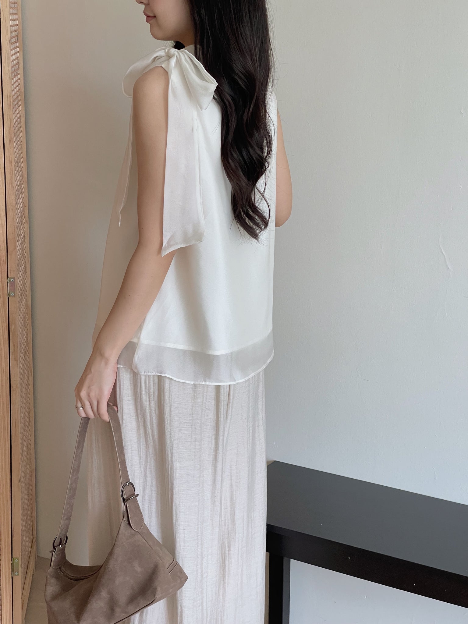 Bow Organza Blouse / 流光纱蝴蝶结小衫