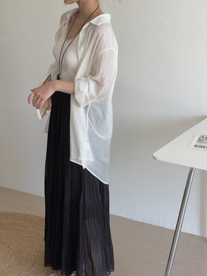 Cloudlight Pleated Tiered Skirt / 百褶飘逸蛋糕半身裙