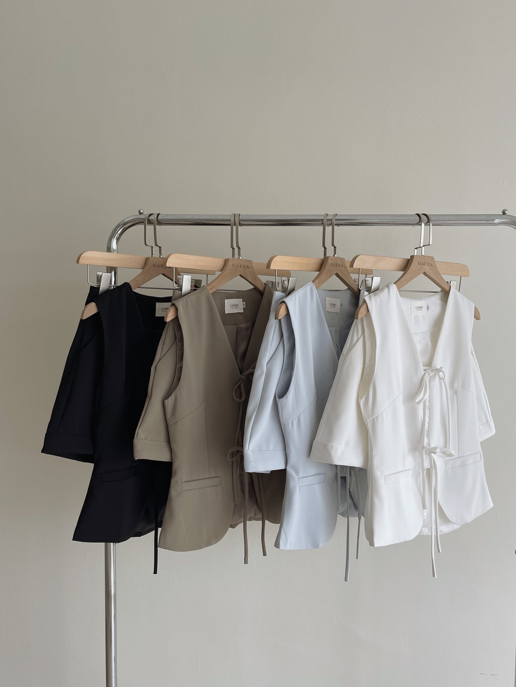 Ribbon Vest Set / 蝴蝶结无袖西装套装
