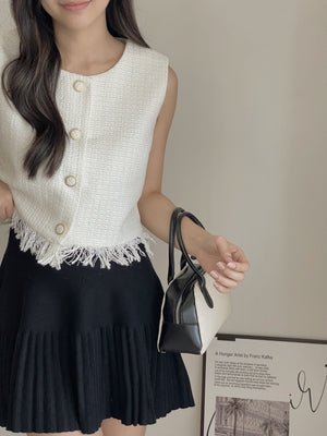 Knit Pleated Skirt / 针织百褶裙