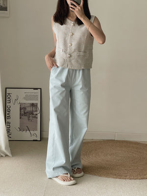 Wide Pull-On Pants / 松紧抽绳阔腿百搭裤