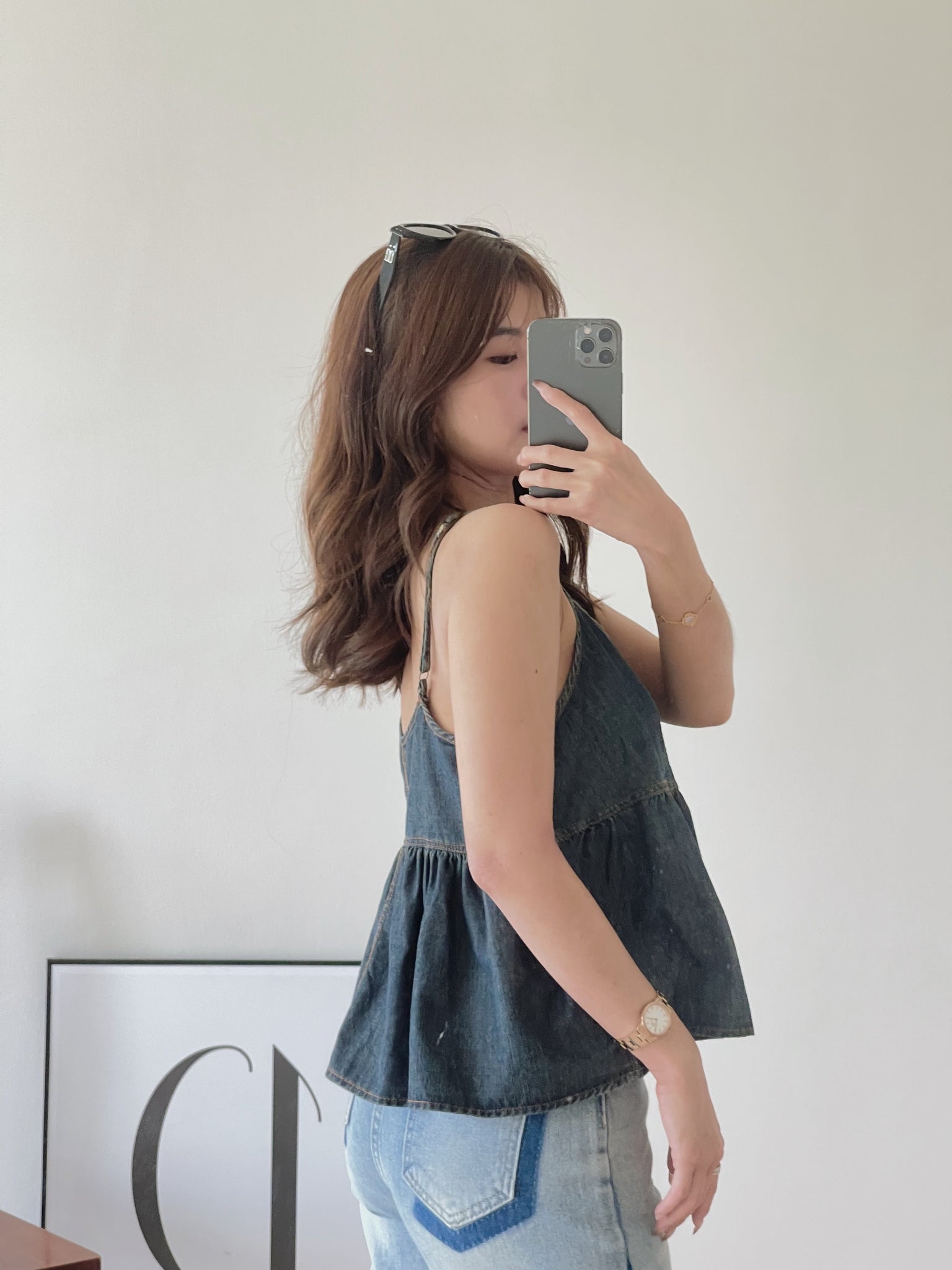 Denim Cute Top / 港风牛仔吊带衣