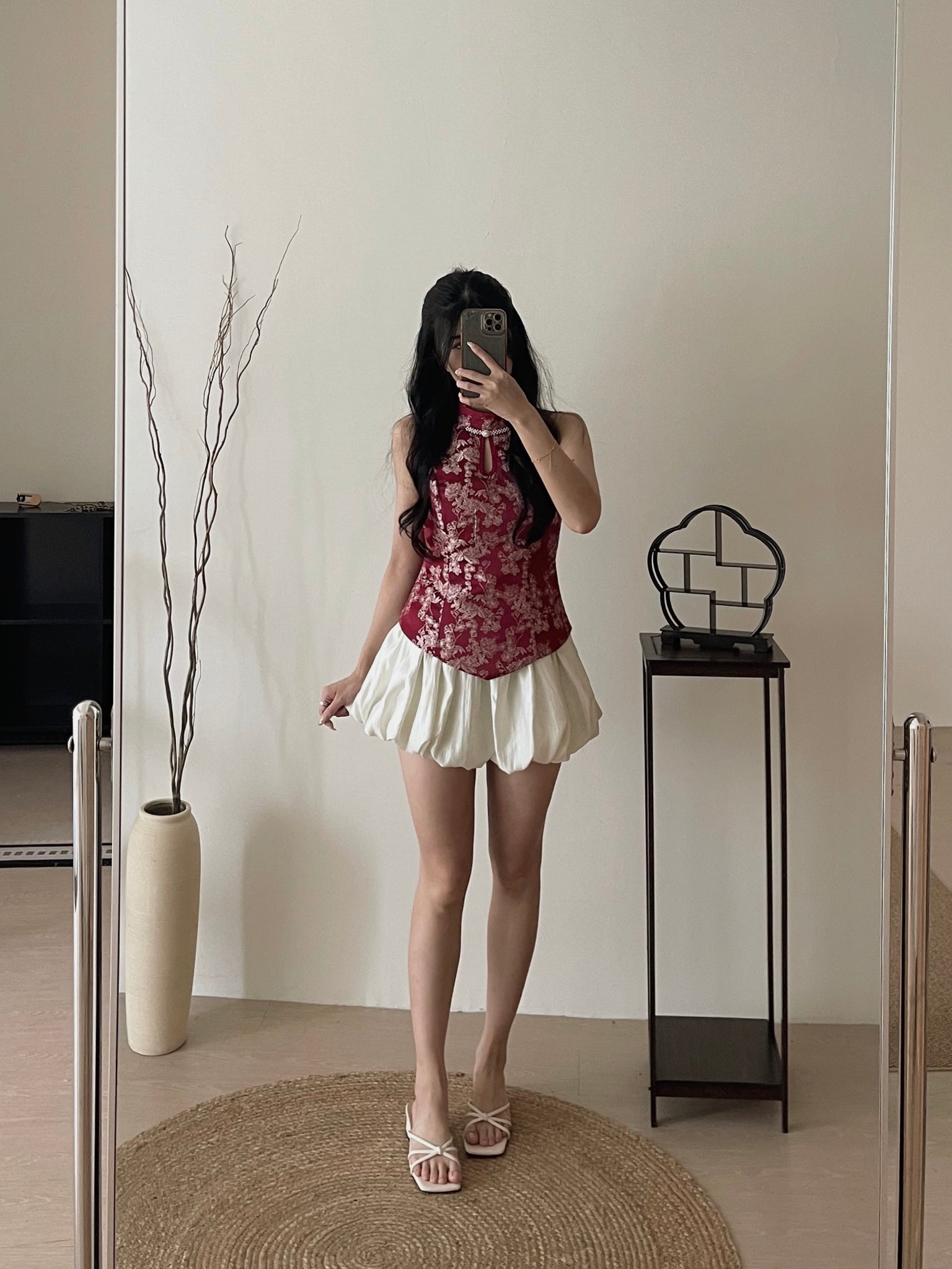 Gleam Cloud Mini Skort / 流光云朵花苞裤裙