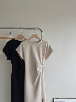 Casual Side Knot Dress / 收腰系带休闲裙