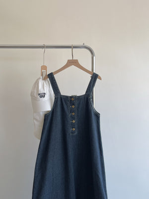 Anaya Denim Dress / 系带牛仔吊带长裙