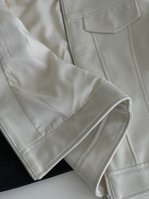 Suede Fitted Jacket / 秋天麂皮绒修身显瘦外套