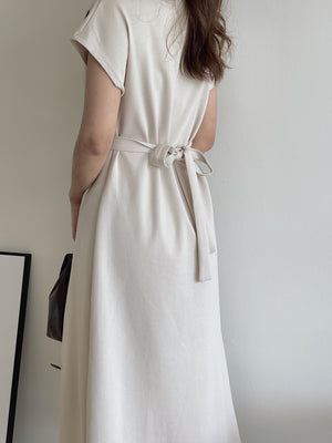 Casual Side Knot Dress / 收腰系带休闲裙