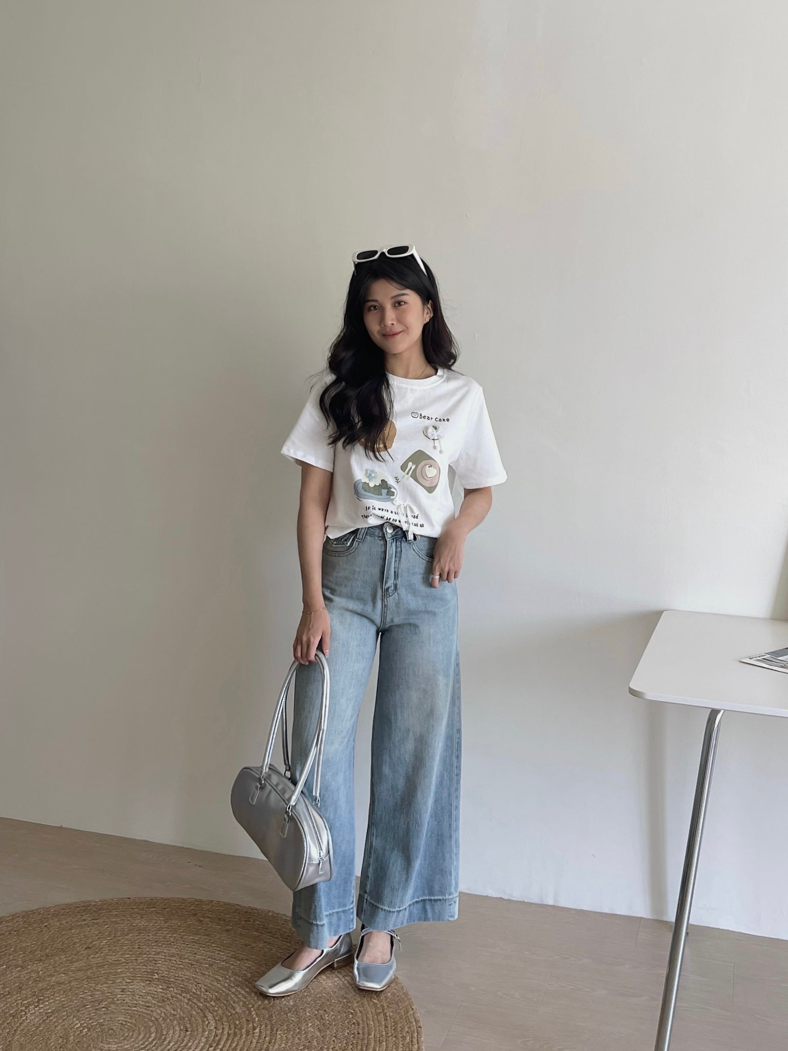 Denim Wide Cropped Pants / 牛仔宽松阔腿九分裤