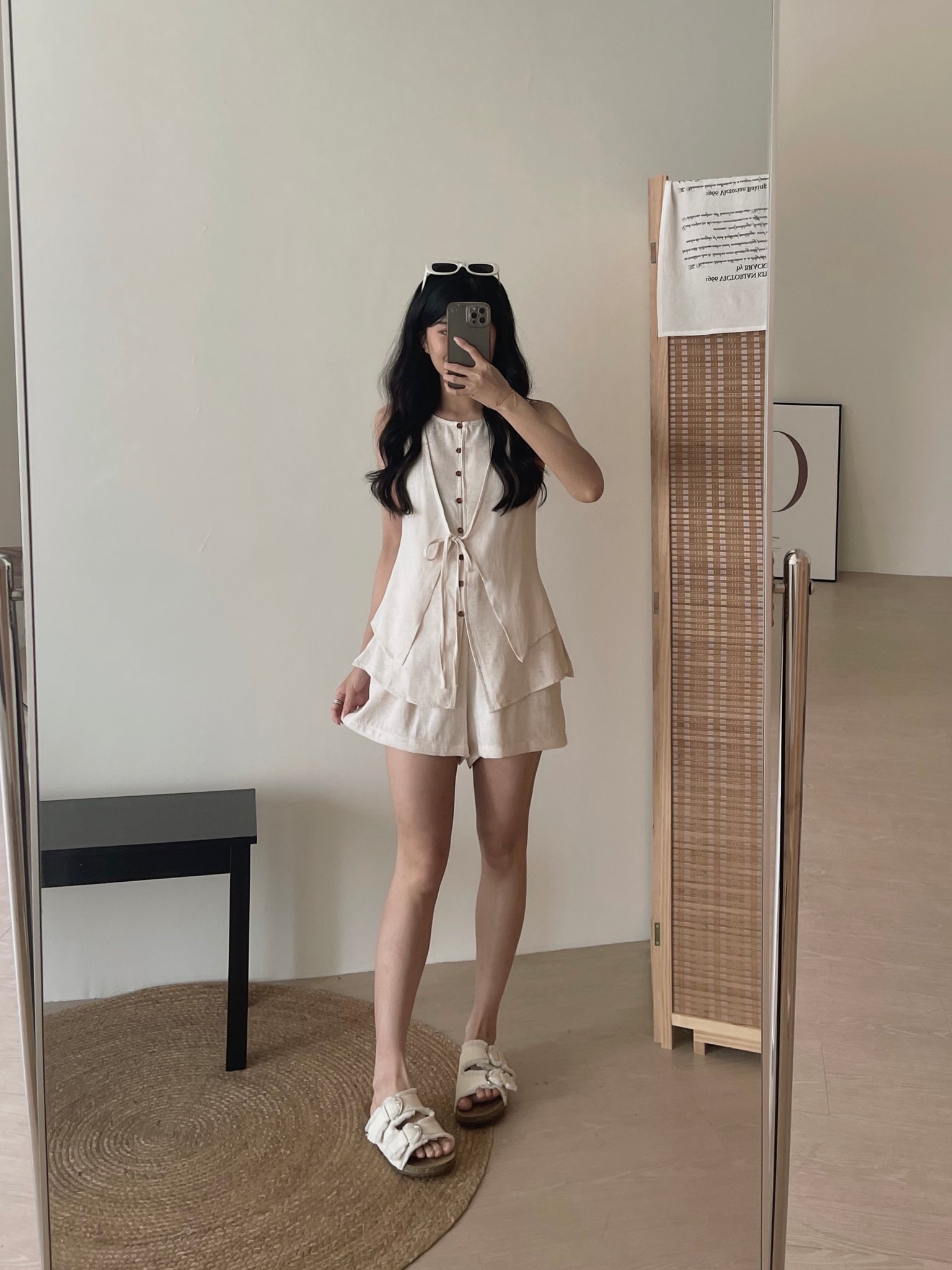 Estelle Linen Set / 老钱风假两件亚麻套装