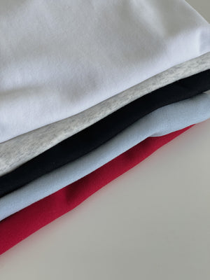 Basic Cotton Tee / 纯色基础棉质修身T恤