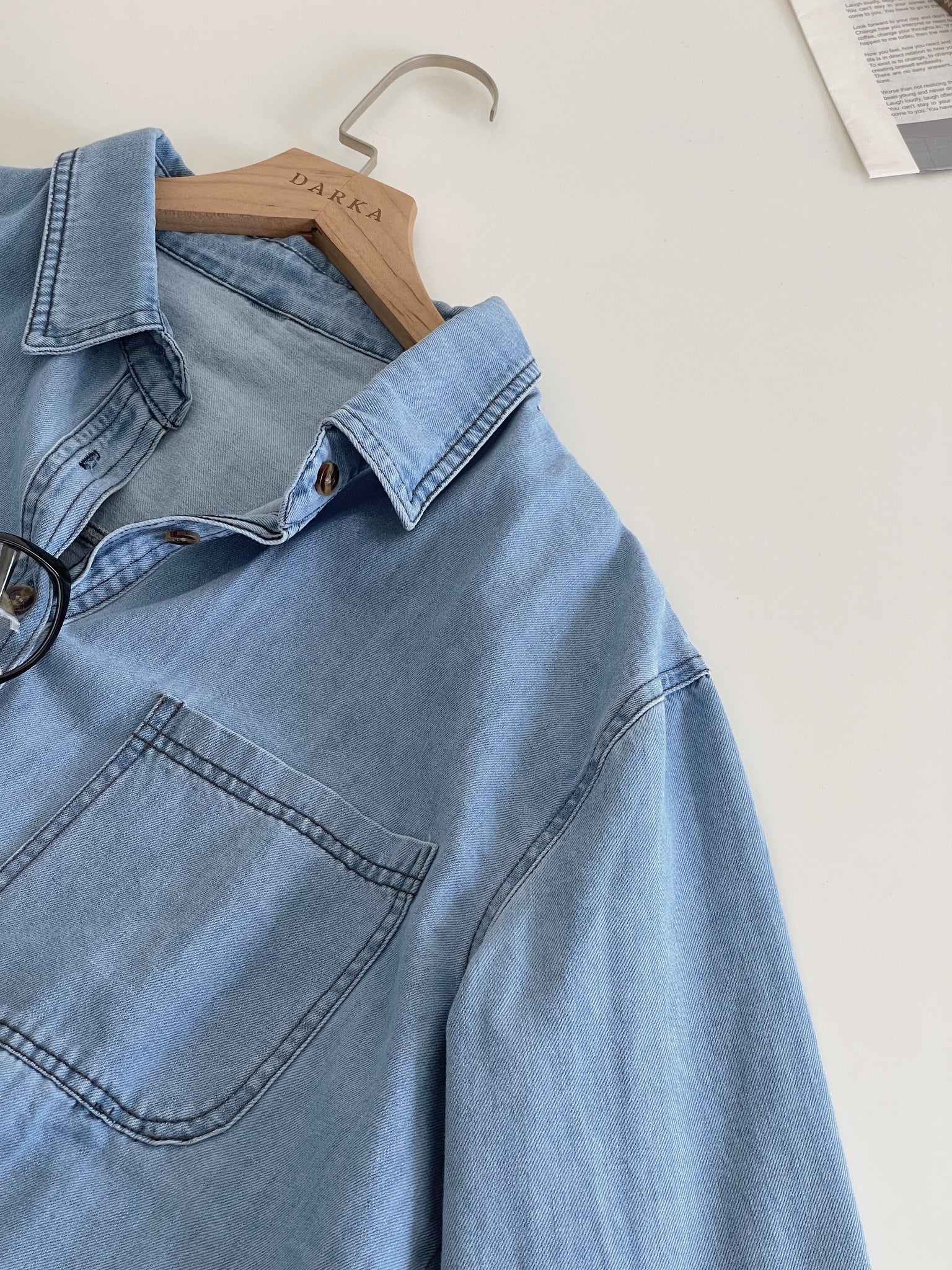 Boone Denim Outer Shirt / 帅气牛仔衬衣外套