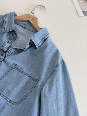 Boone Denim Outer Shirt / 帅气牛仔衬衣外套