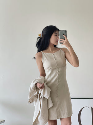 Korean Linen Dress / 韩国麻料显瘦连身裙