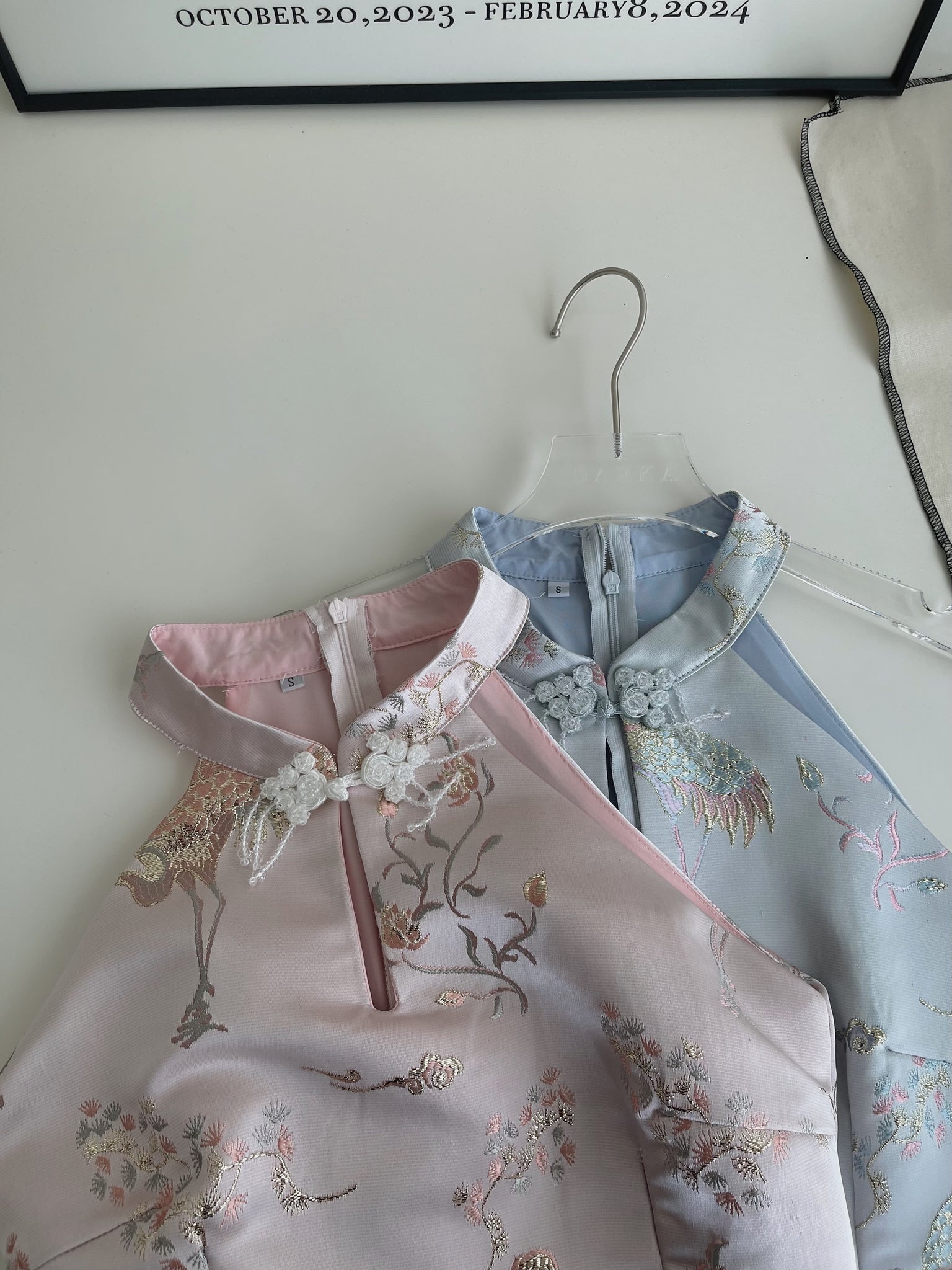 Dreamy Blossom Cheongsam Dress / 绮梦花锦挂脖拼接旗袍裙