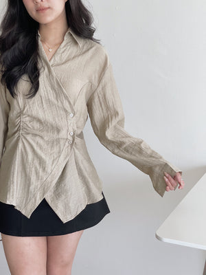 Laia Ruched Shirt / 设计感抽皱衬衫