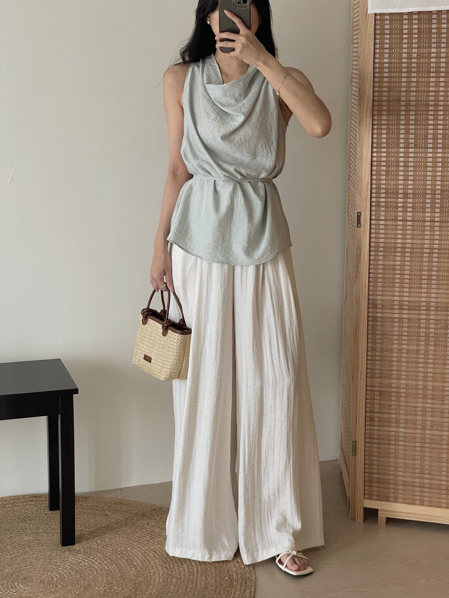 Linen Casual Maxi Pants / 高个子拖地棉麻休闲裤