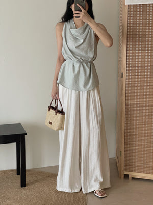 Linen Casual Maxi Pants / 高个子拖地棉麻休闲裤