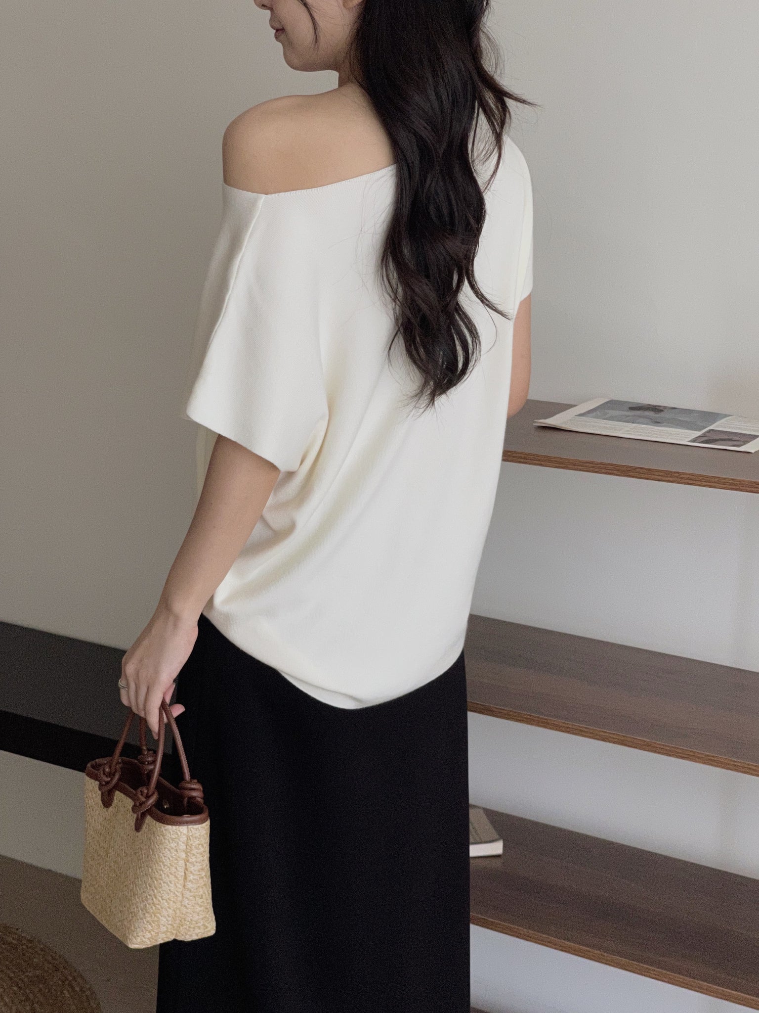 Soft Knit Oversized Top / 软糯超宽松针织T恤