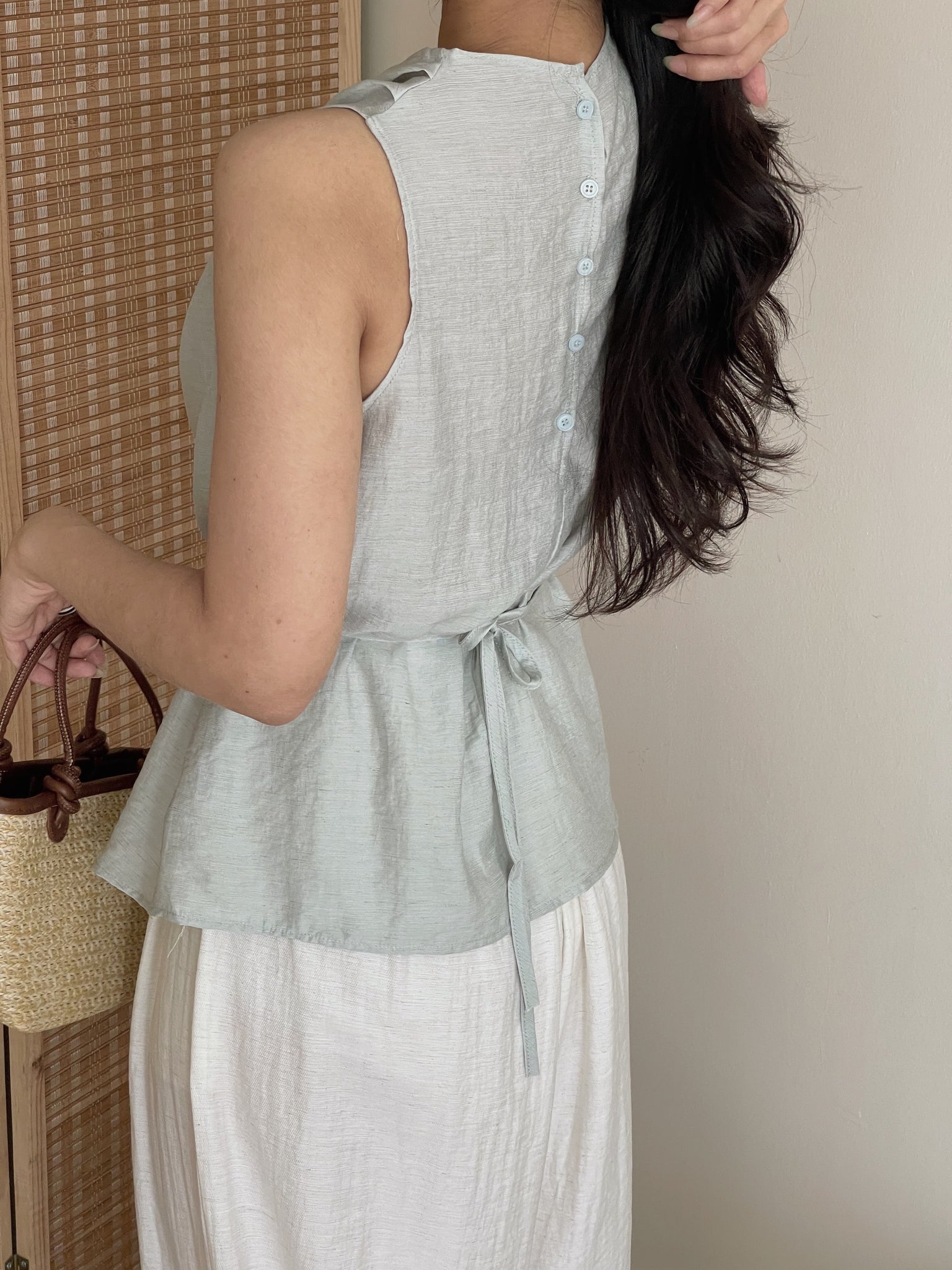 Modern Cowl Neck Top / 通勤荡领韩系小衫