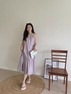 Lucille Spaghetti Long Dress / 松弛感宽松吊带裙
