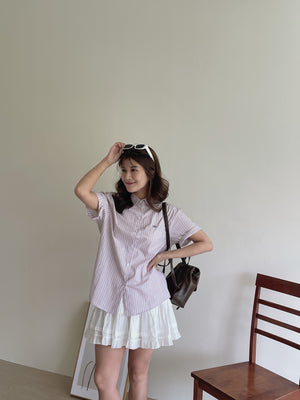 Elea Short Sleeve Shirt / 韩系小众短袖衬衫