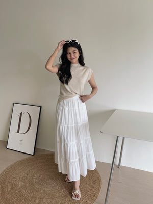 Mock Neck Knit Top / 半高领针织上衣