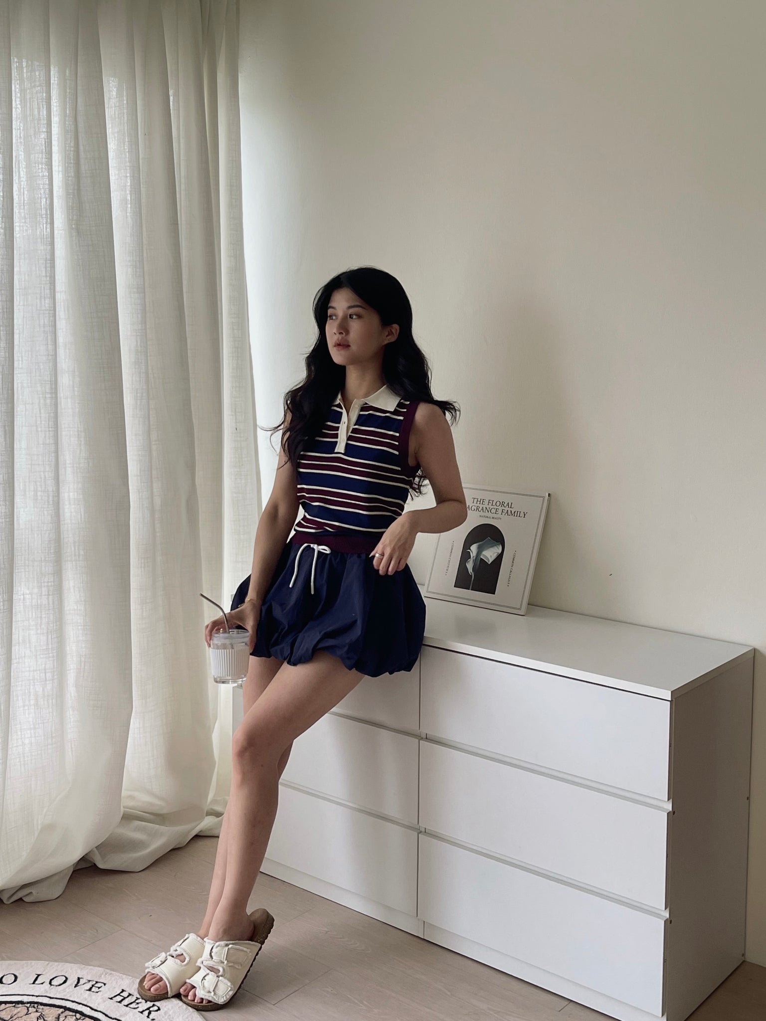 Sweetie Knitted Contrast Set /  甜妹针织撞色条纹套装