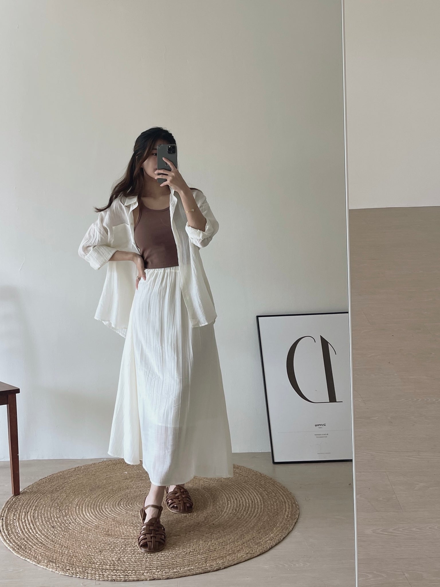 Ootd Sheer Shirt / 肌理感防晒薄衬衫