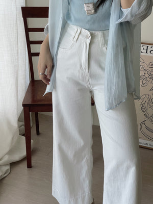 Denim Wide Cropped Pants / 牛仔宽松阔腿九分裤