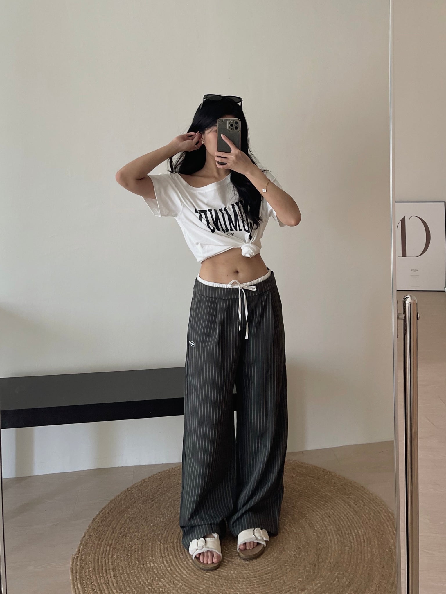 American-style Striped Relaxed Pants / 美式条纹宽松休闲长裤