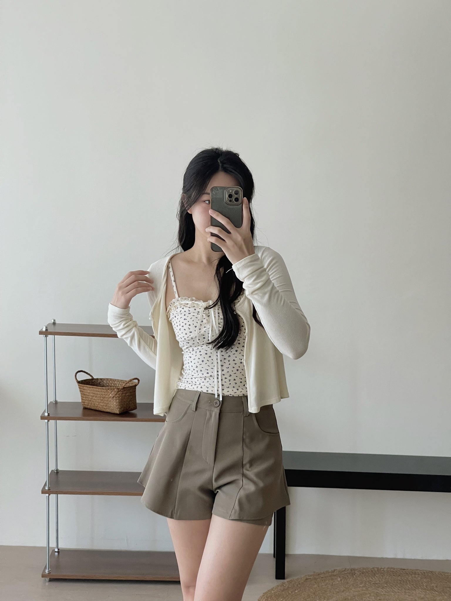 Floral Cami Two-pcs Set / 甜美碎花背心两件套