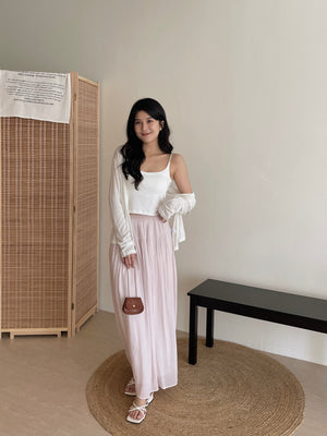 Shimmery Chiffon Midi Skirt / 温柔坠感流光纱裙