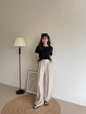 Basic Crop Tshirt / 软棉亲肤圆领T恤