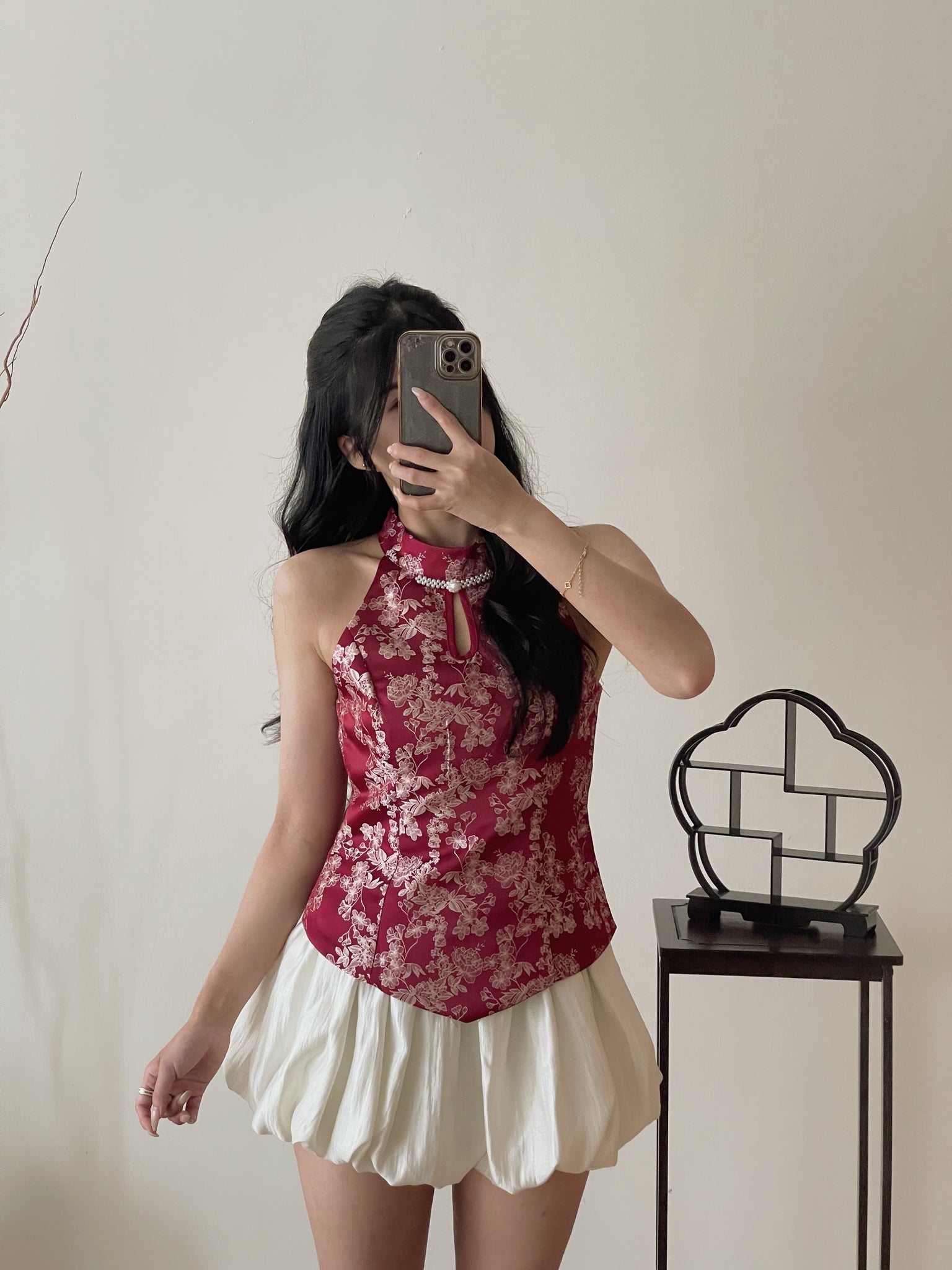 Gleam Cloud Mini Skort / 流光云朵花苞裤裙