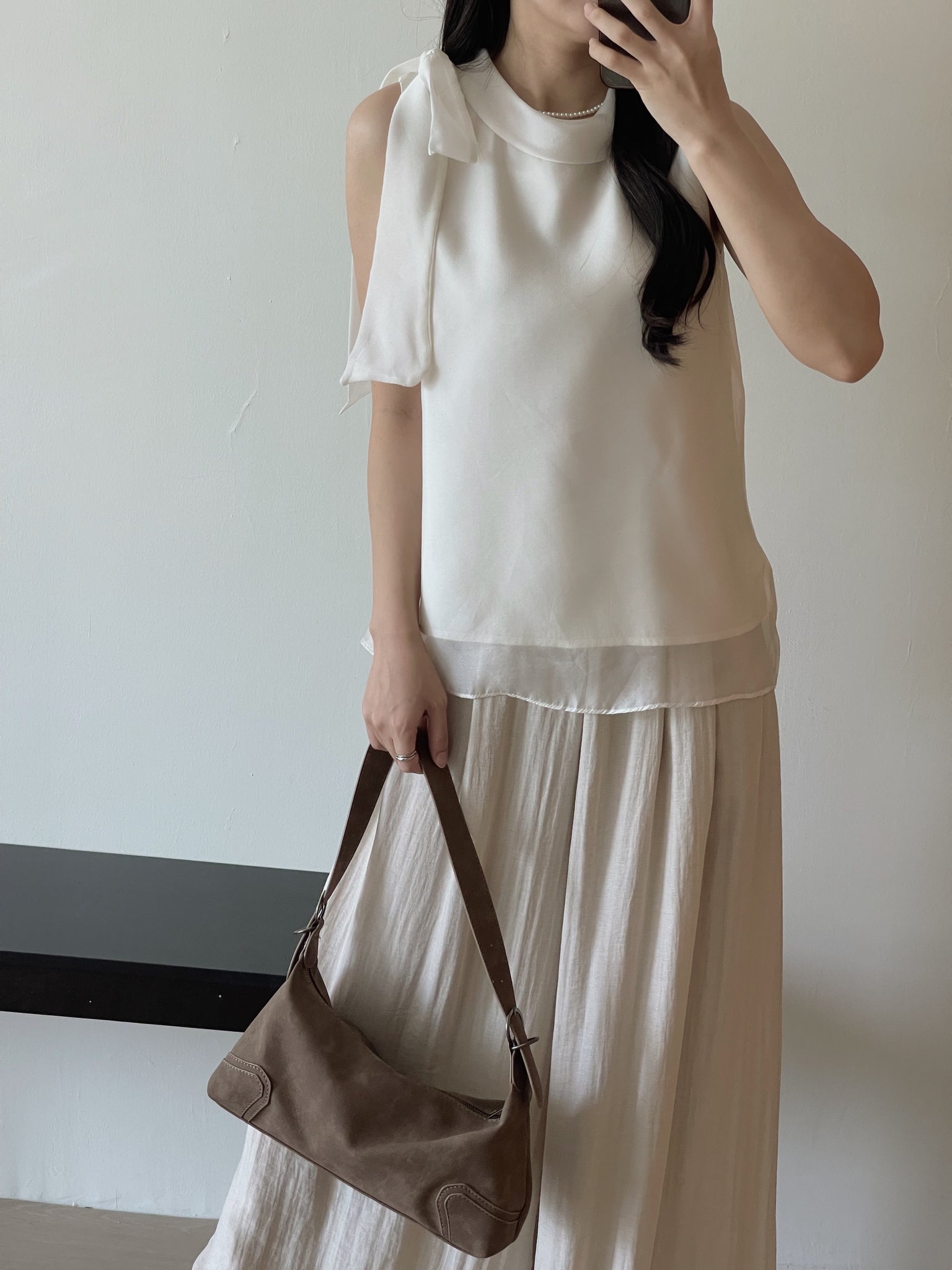 Bow Organza Blouse / 流光纱蝴蝶结小衫