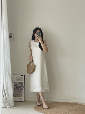 Tassel Trim Straight Dress / 韩版流苏边裙