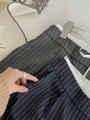 American-style Striped Relaxed Pants / 美式条纹宽松休闲长裤