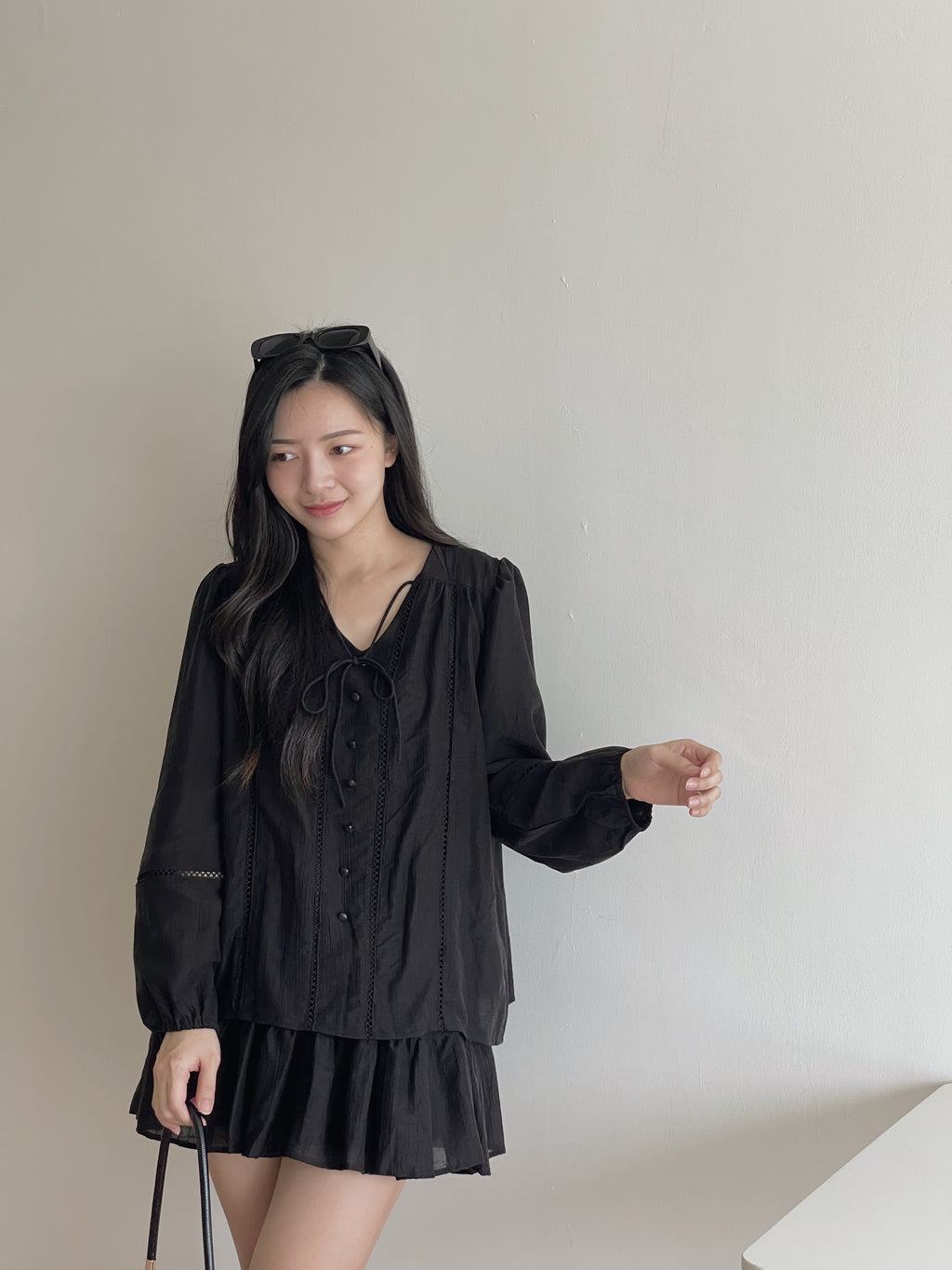Lyra Ruffle Cloud Set / 甜美镂空编织套装