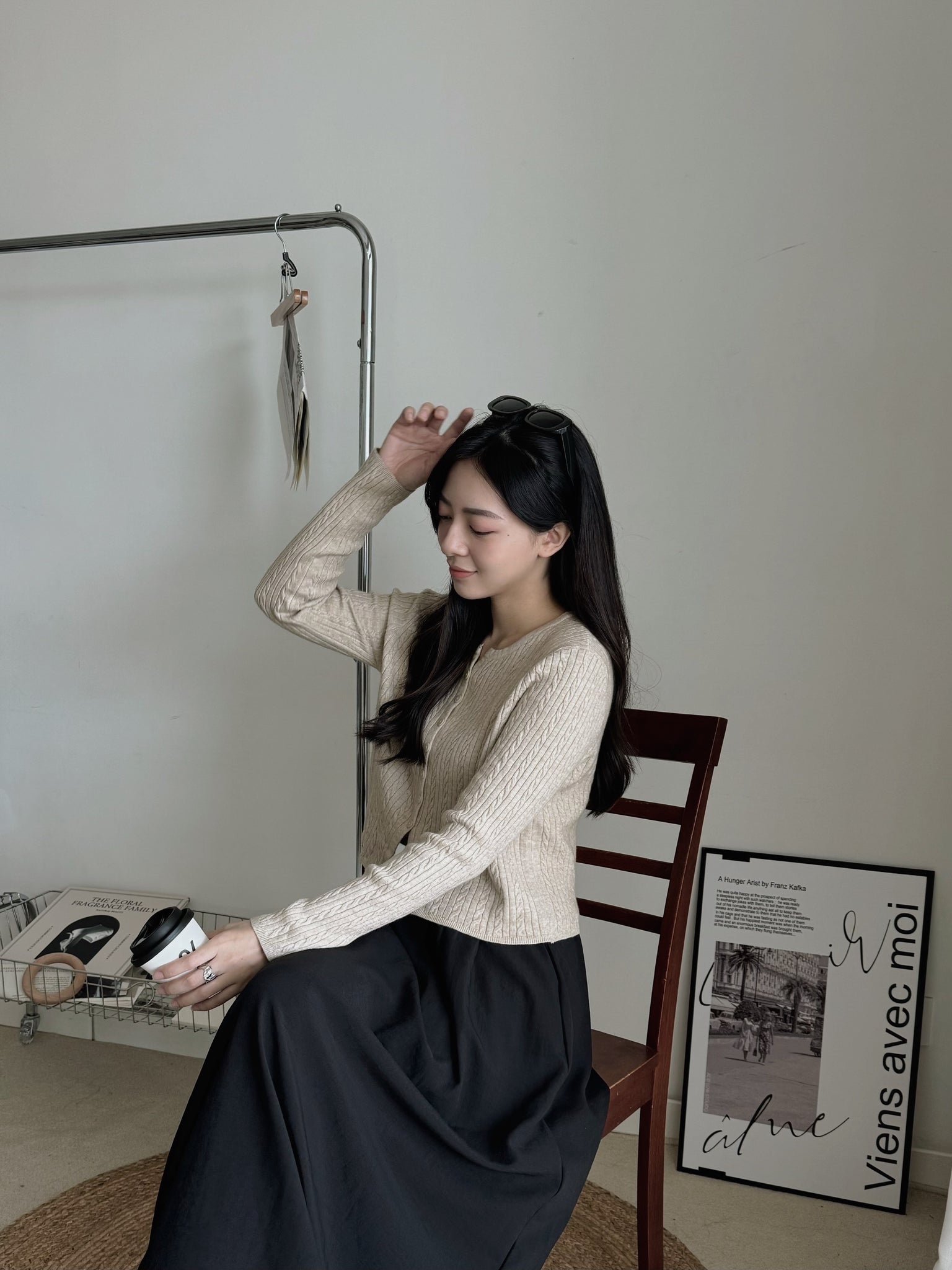Cable Knit Cardigan / 软糯麻花长袖上衣