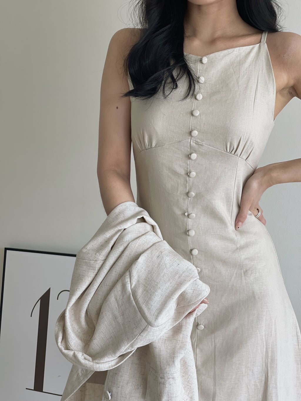 Korean Linen Dress / 韩国麻料显瘦连身裙