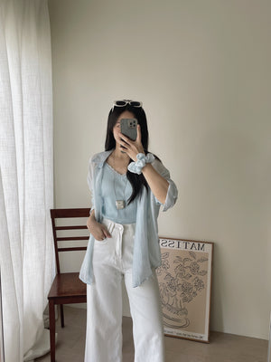 Denim Wide Cropped Pants / 牛仔宽松阔腿九分裤