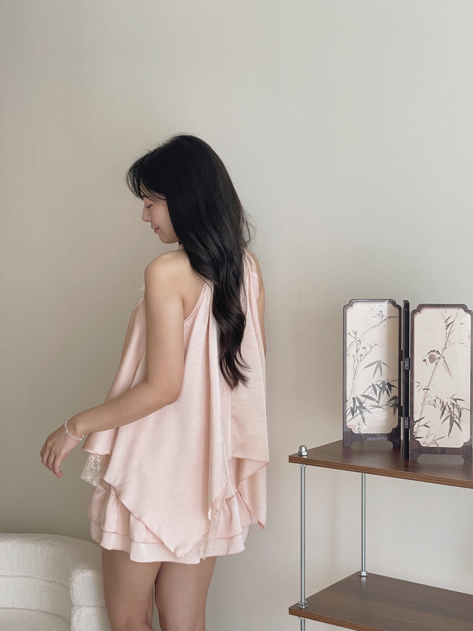 Lace Spliced Chinese Set / 中式甜美蕾丝盘扣套装