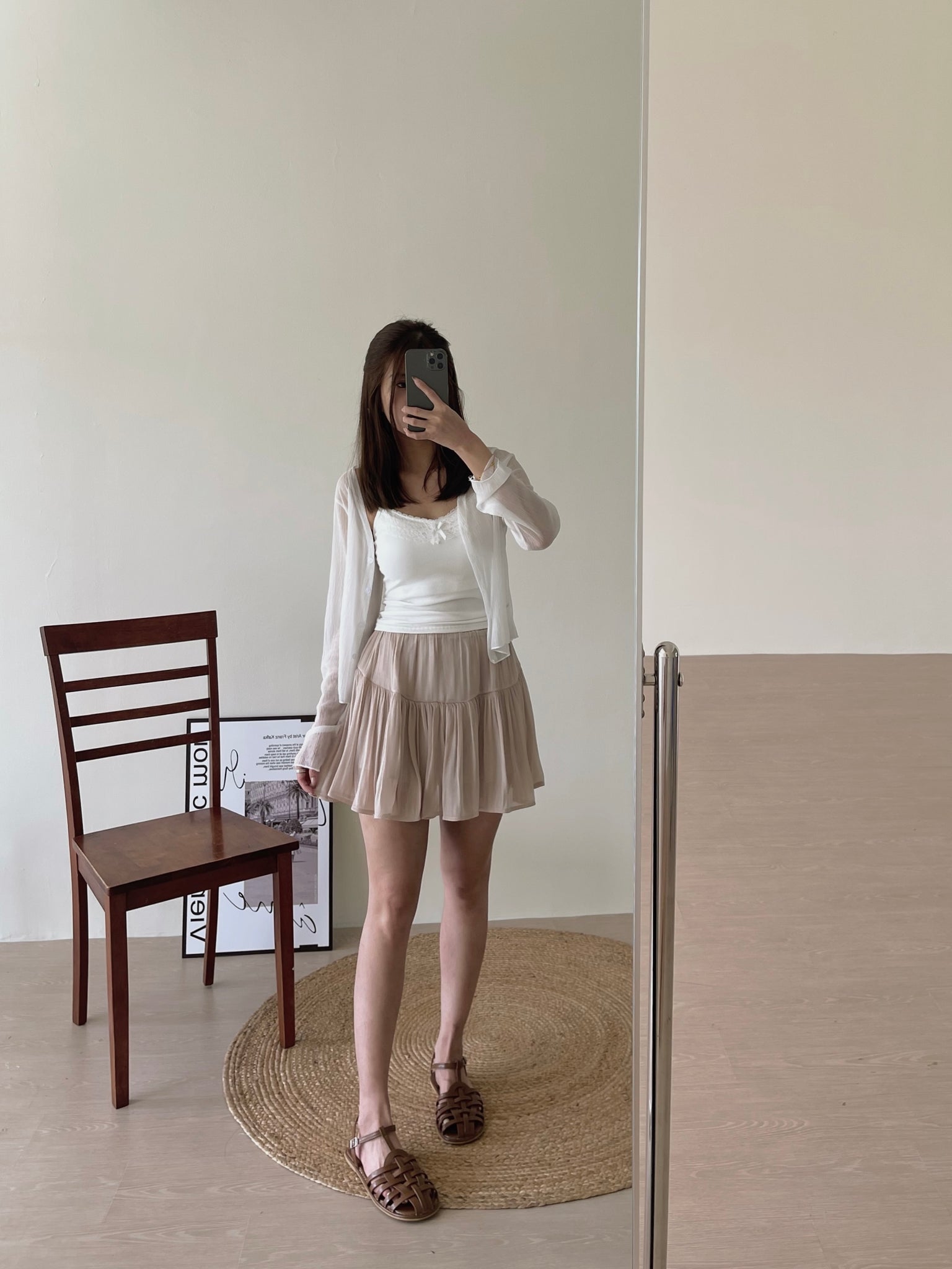 Lace Padded Singlet / 蕾丝透气孔胸垫吊带