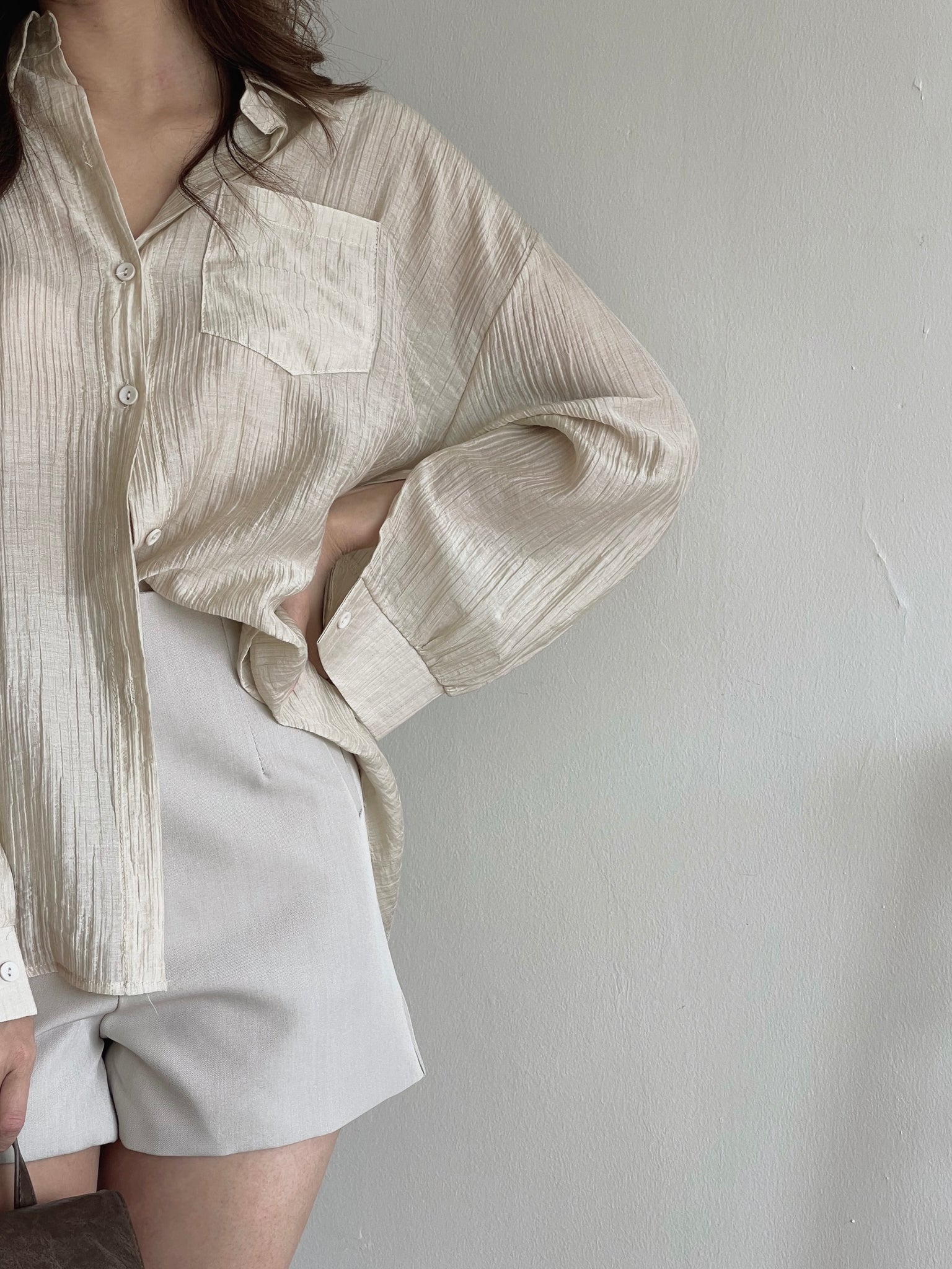 Ootd Sheer Shirt / 肌理感防晒薄衬衫
