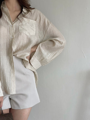 Ootd Sheer Shirt / 肌理感防晒薄衬衫