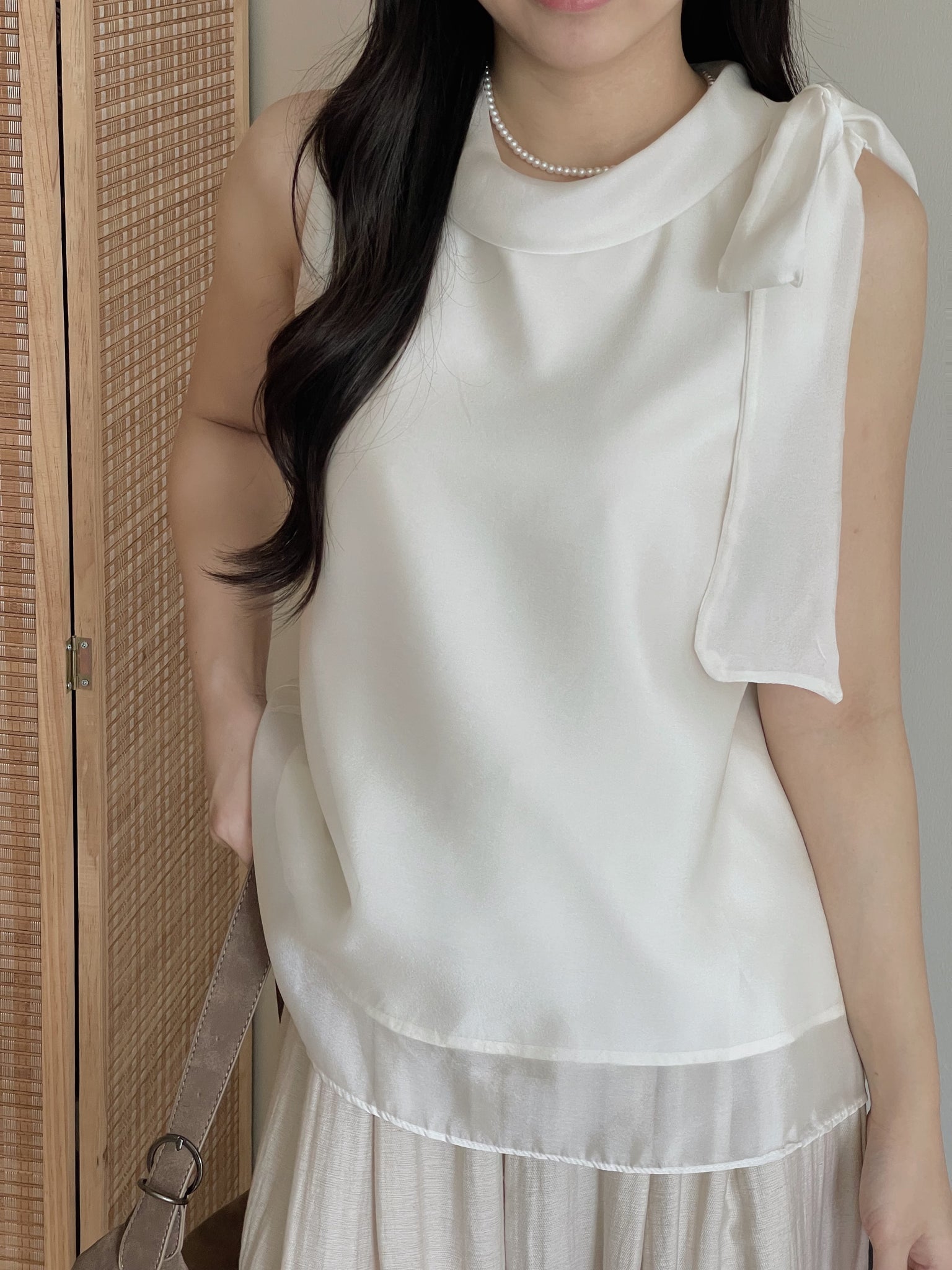Bow Organza Blouse / 流光纱蝴蝶结小衫