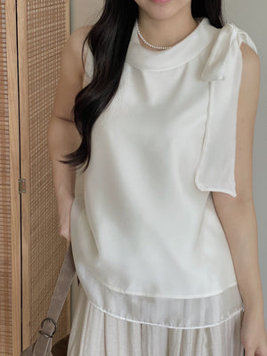 Bow Organza Blouse / 流光纱蝴蝶结小衫