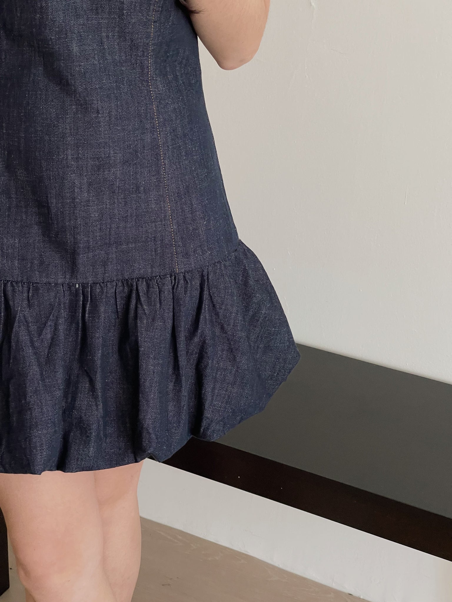 Preppy Collared Denim Dress / 学院风翻领牛仔连衣裙
