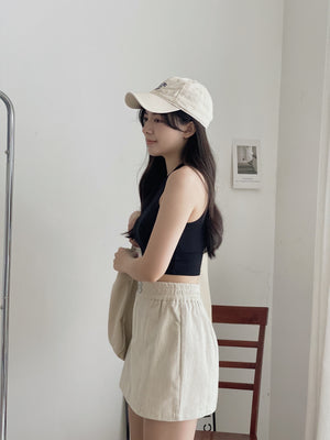 Halterneck Padded Top / 挂脖显锁骨胸垫上衣